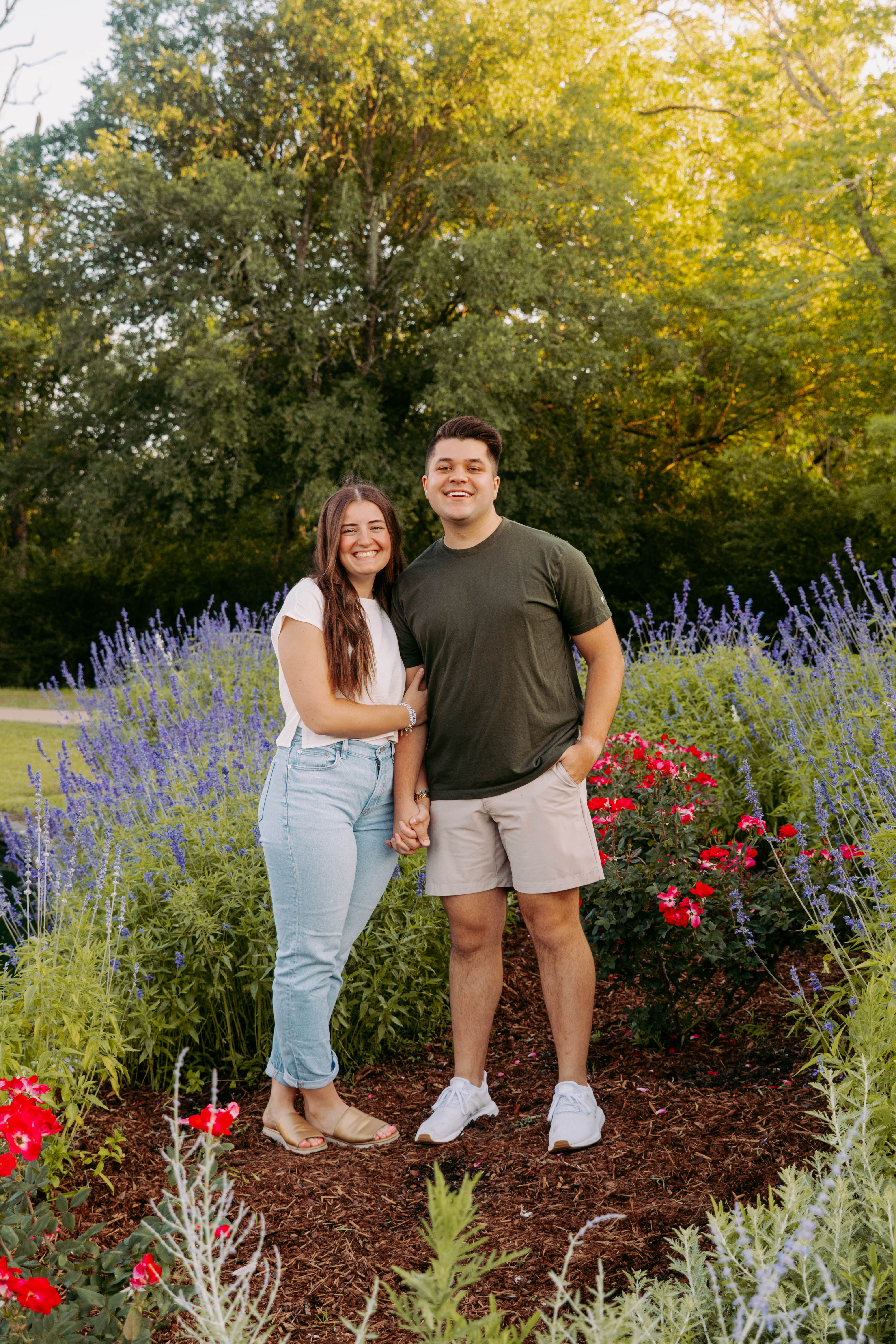 Braden and Gracie together beside a pond